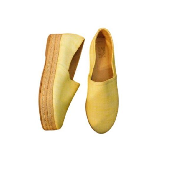 Naturalizer Size 9.5M Tweedy Fabric Rope Covered Platform Shoes NEW - Picture 1 of 4